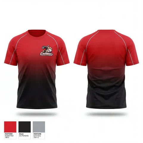 Short Sleeve Performance Shirt, Outlaws, Baseball, Teamtime, Team time, sublimation, custom sports apparel, team uniforms, spirit wear, spiritwear, sports uniforms, custom shirts, team store, custom team store, fundraiser sports, apparel fundraiser