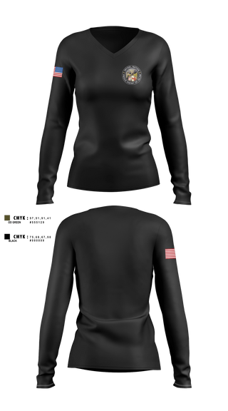 Womens Long Sleeve Vneck Shirt, Joint Task Force- 6, Marines, Teamtime, Team time, sublimation, custom sports apparel, team uniforms, spirit wear, spiritwear, sports uniforms, custom shirts, team store, custom team store, fundraiser sports, apparel fundraiser