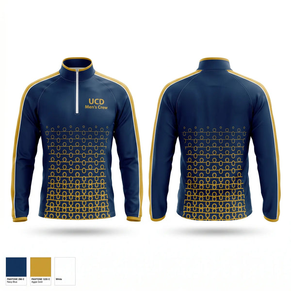 Quarter Zip Jacket, UCD Men’s Crew, Spirit Store, Teamtime, Team time, sublimation, custom sports apparel, team uniforms, spirit wear, spiritwear, sports uniforms, custom shirts, team store, custom team store, fundraiser sports, apparel fundraiser