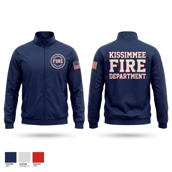 Windbreaker, Kissimmee fire department, Fire Department, Teamtime, Team time, sublimation, custom sports apparel, team uniforms, spirit wear, spiritwear, sports uniforms, custom shirts, team store, custom team store, fundraiser sports, apparel fundraiser
