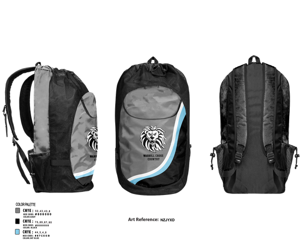 Gear Bag, Warhill Cross Country, Cross Country, Teamtime, Team time, sublimation, custom sports apparel, team uniforms, spirit wear, spiritwear, sports uniforms, custom shirts, team store, custom team store, fundraiser sports, apparel fundraiser