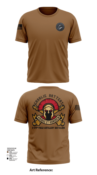 Charlie Battery 2-114th FA 47332730 Short Sleeve Performance Shirt - 101