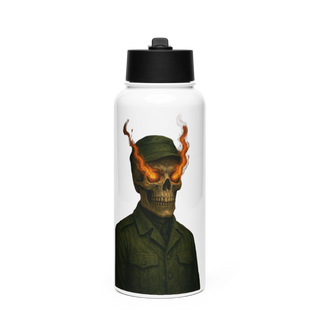 Border patrol Stainless Steel Water Bottle with a Straw Lid