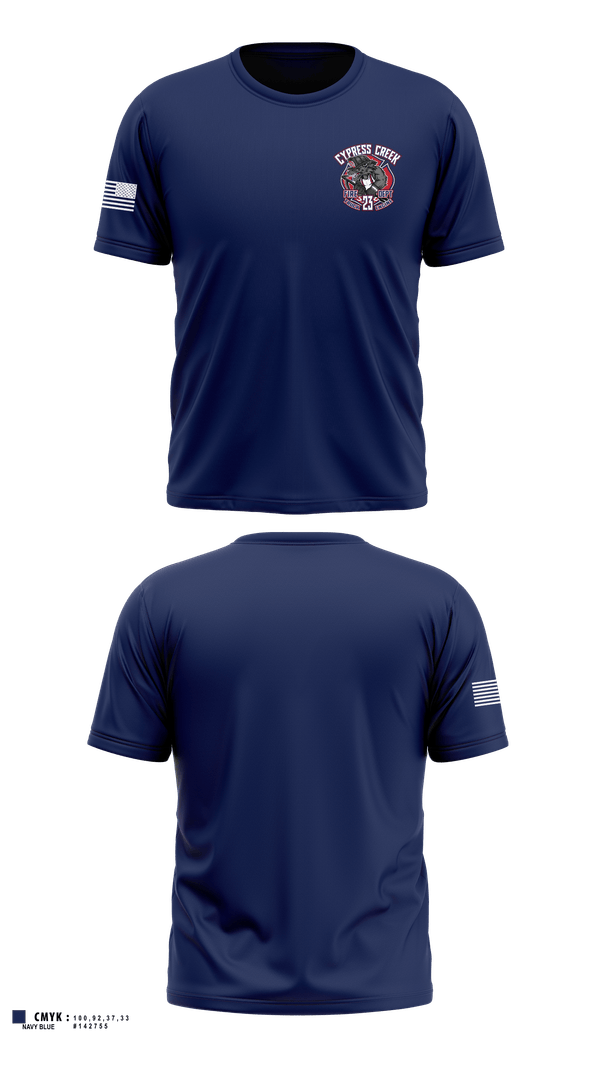 Old School Cotton Feel Shirt, Cy Creek Fire 23, Fire Department, Teamtime, Team time, sublimation, custom sports apparel, team uniforms, spirit wear, spiritwear, sports uniforms, custom shirts, team store, custom team store, fundraiser sports, apparel fundraiser