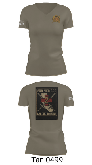Womens Short Sleeve Vneck Shirt, 2nd Medical Brigade, , Teamtime, Team time, sublimation, custom sports apparel, team uniforms, spirit wear, spiritwear, sports uniforms, custom shirts, team store, custom team store, fundraiser sports, apparel fundraiser