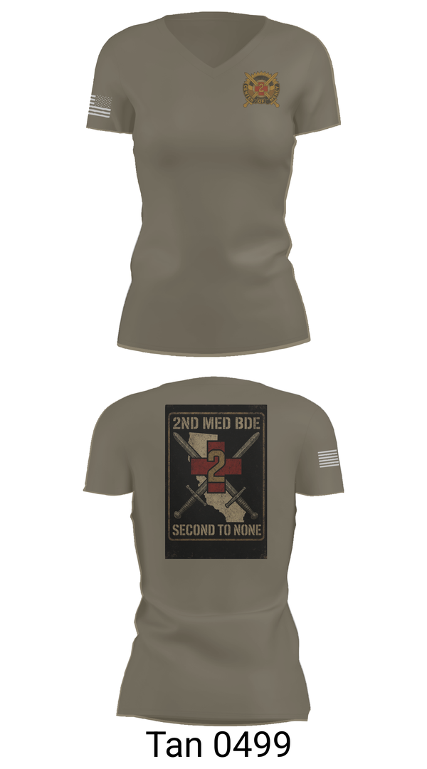 Womens Short Sleeve Vneck Shirt, 2nd Medical Brigade, , Teamtime, Team time, sublimation, custom sports apparel, team uniforms, spirit wear, spiritwear, sports uniforms, custom shirts, team store, custom team store, fundraiser sports, apparel fundraiser
