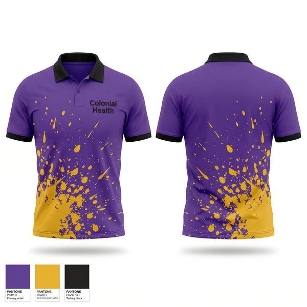Short Sleeve Performance Polo, Colonial Health, , Teamtime, Team time, sublimation, custom sports apparel, team uniforms, spirit wear, spiritwear, sports uniforms, custom shirts, team store, custom team store, fundraiser sports, apparel fundraiser