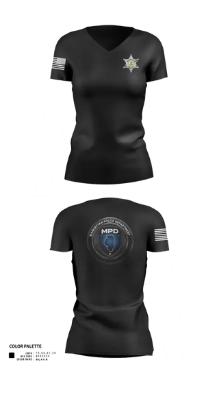 Womens Short Sleeve Vneck Shirt, Manhattan Police Department, , Teamtime, Team time, sublimation, custom sports apparel, team uniforms, spirit wear, spiritwear, sports uniforms, custom shirts, team store, custom team store, fundraiser sports, apparel fundraiser
