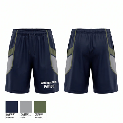 Athletic Shorts With Pockets, Williamsburg Police, Police, Teamtime, Team time, sublimation, custom sports apparel, team uniforms, spirit wear, spiritwear, sports uniforms, custom shirts, team store, custom team store, fundraiser sports, apparel fundraiser