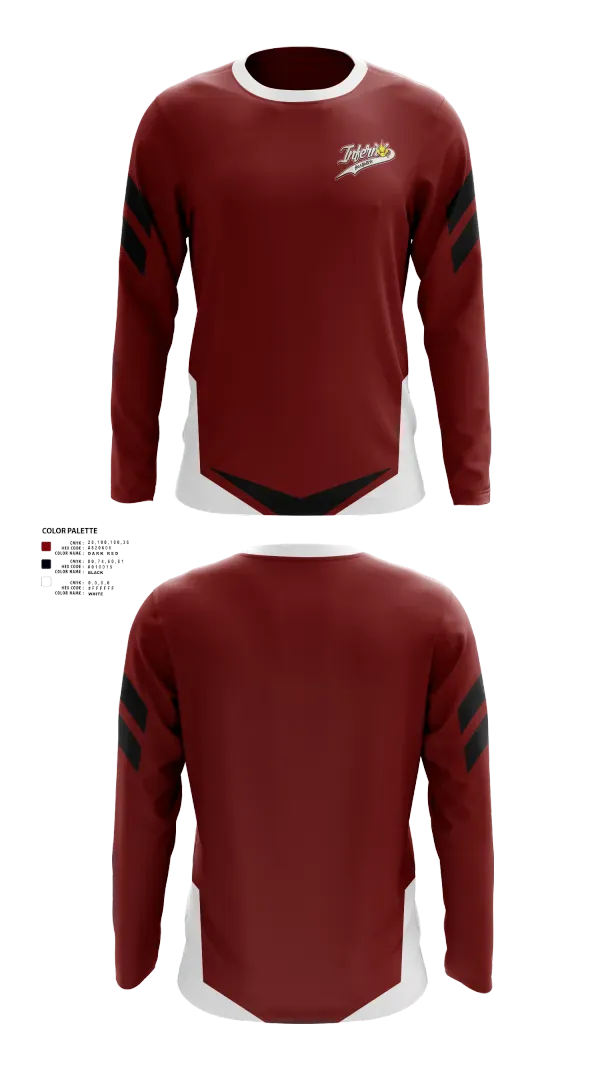 Long Sleeve Performance Shirt, Inferno, Softball, Teamtime, Team time, sublimation, custom sports apparel, team uniforms, spirit wear, spiritwear, sports uniforms, custom shirts, team store, custom team store, fundraiser sports, apparel fundraiser