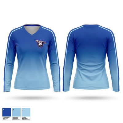 MISFITZ Women's Long Sleeve V-neck Shirt - 1