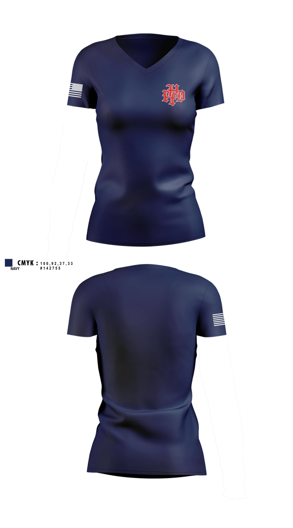 Womens Short Sleeve Vneck Shirt, Pleasant Hill Fire District, Fire Department, Teamtime, Team time, sublimation, custom sports apparel, team uniforms, spirit wear, spiritwear, sports uniforms, custom shirts, team store, custom team store, fundraiser sports, apparel fundraiser