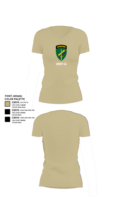 321st CA 45923194 Women's Short Sleeve V-neck Shirt - 84