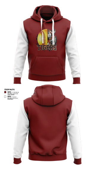 Hoodie, Pensacola High Lady Tigers, Softball, Teamtime, Team time, sublimation, custom sports apparel, team uniforms, spirit wear, spiritwear, sports uniforms, custom shirts, team store, custom team store, fundraiser sports, apparel fundraiser