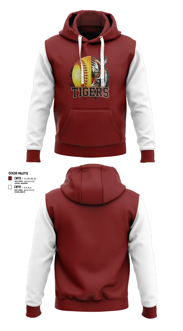 Hoodie, Pensacola High Lady Tigers, Softball, Teamtime, Team time, sublimation, custom sports apparel, team uniforms, spirit wear, spiritwear, sports uniforms, custom shirts, team store, custom team store, fundraiser sports, apparel fundraiser