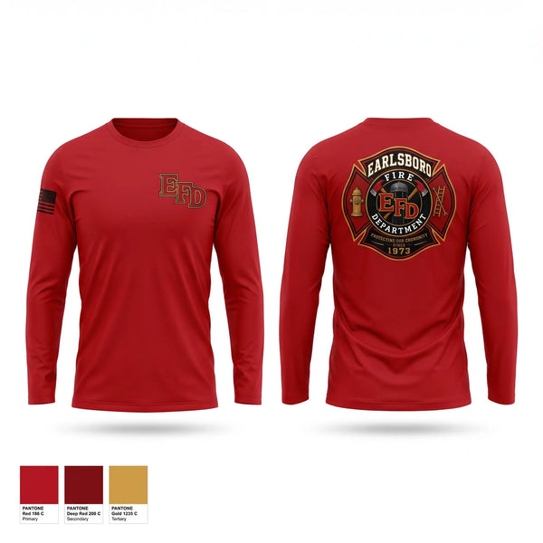 Long Sleeve Performance Shirt, Earlsboro Fire Department, Fire Department, Teamtime, Team time, sublimation, custom sports apparel, team uniforms, spirit wear, spiritwear, sports uniforms, custom shirts, team store, custom team store, fundraiser sports, apparel fundraiser