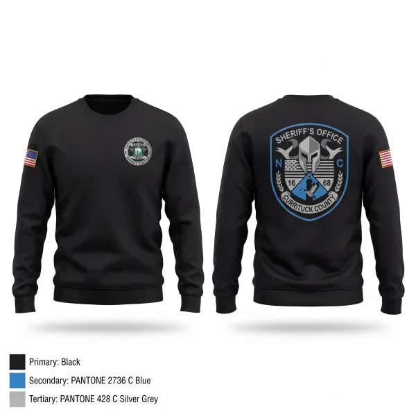 Crew Neck Sweatshirt, Currituck county, Police, Teamtime, Team time, sublimation, custom sports apparel, team uniforms, spirit wear, spiritwear, sports uniforms, custom shirts, team store, custom team store, fundraiser sports, apparel fundraiser