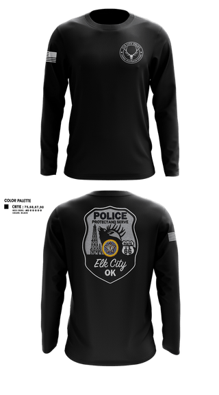 Long Sleeve Performance Shirt, Elk City Police Department, Police, Teamtime, Team time, sublimation, custom sports apparel, team uniforms, spirit wear, spiritwear, sports uniforms, custom shirts, team store, custom team store, fundraiser sports, apparel fundraiser
