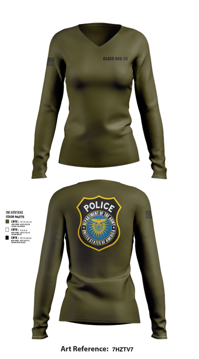 CLASS 006-25 45118207 Women's Long Sleeve V-neck Shirt - 102