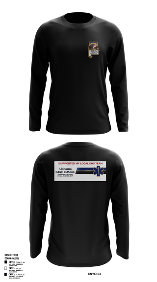 Long Sleeve Performance Shirt, Alabama CARE EMS Inc., EMS/EMT, Teamtime, Team time, sublimation, custom sports apparel, team uniforms, spirit wear, spiritwear, sports uniforms, custom shirts, team store, custom team store, fundraiser sports, apparel fundraiser