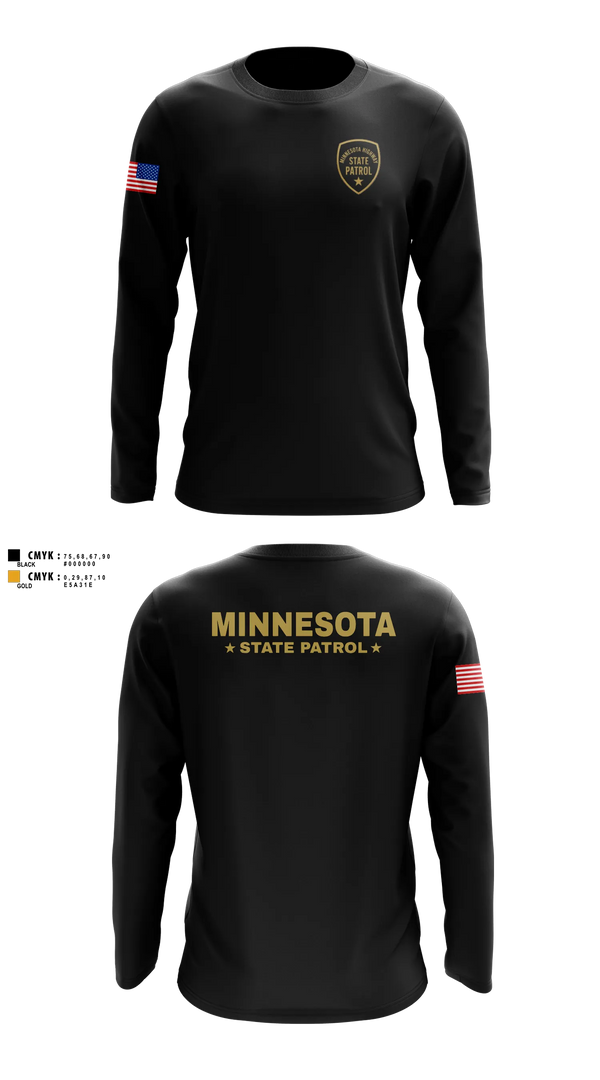 Long Sleeve Performance Shirt, Minnesota State Patrol, Police, Teamtime, Team time, sublimation, custom sports apparel, team uniforms, spirit wear, spiritwear, sports uniforms, custom shirts, team store, custom team store, fundraiser sports, apparel fundraiser
