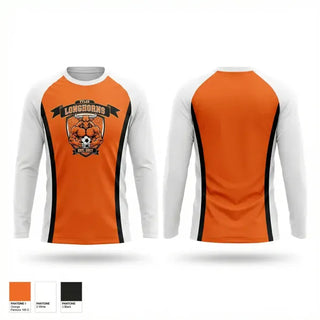 Long Sleeve Performance Shirt, Longhorns, Men's Soccer, Teamtime, Team time, sublimation, custom sports apparel, team uniforms, spirit wear, spiritwear, sports uniforms, custom shirts, team store, custom team store, fundraiser sports, apparel fundraiser