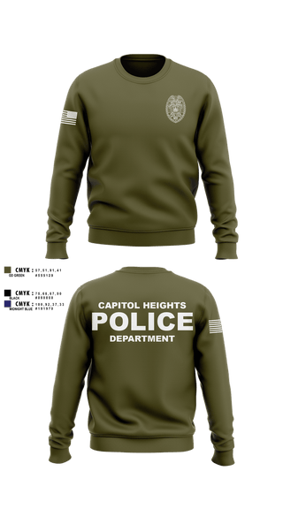 Crew Neck Sweatshirt, Capitol Heights Police Dept., Police, Teamtime, Team time, sublimation, custom sports apparel, team uniforms, spirit wear, spiritwear, sports uniforms, custom shirts, team store, custom team store, fundraiser sports, apparel fundraiser