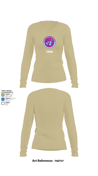 Womens Long Sleeve Vneck Shirt, USMOG, Army, Teamtime, Team time, sublimation, custom sports apparel, team uniforms, spirit wear, spiritwear, sports uniforms, custom shirts, team store, custom team store, fundraiser sports, apparel fundraiser