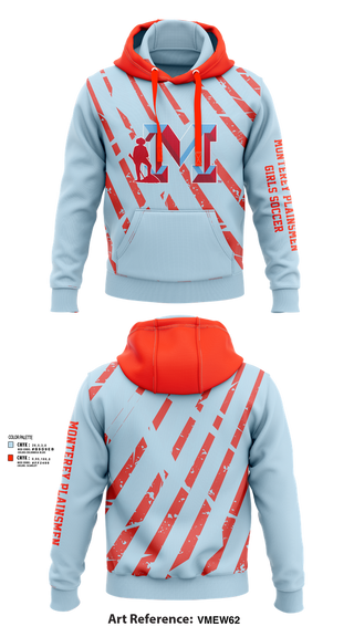 Hoodie, Monterey Plainsmen Girls Soccer, Women's Soccer, Teamtime, Team time, sublimation, custom sports apparel, team uniforms, spirit wear, spiritwear, sports uniforms, custom shirts, team store, custom team store, fundraiser sports, apparel fundraiser