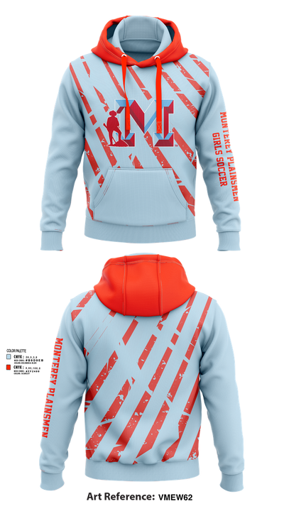 Monterey Plainsmen Girls Soccer 65862405 Hoodie - 41