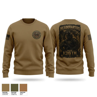 Crew Neck Sweatshirt, HHC 136th ESB, Army, Teamtime, Team time, sublimation, custom sports apparel, team uniforms, spirit wear, spiritwear, sports uniforms, custom shirts, team store, custom team store, fundraiser sports, apparel fundraiser