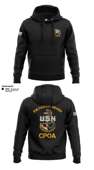 Hoodie, Patuxent River CPOA, Navy, Teamtime, Team time, sublimation, custom sports apparel, team uniforms, spirit wear, spiritwear, sports uniforms, custom shirts, team store, custom team store, fundraiser sports, apparel fundraiser