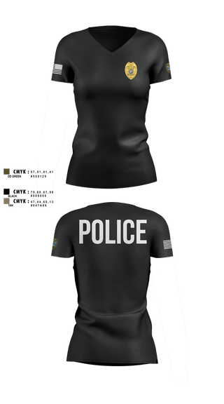 Womens Short Sleeve Vneck Shirt, Port St. Joe Police Department, Police, Teamtime, Team time, sublimation, custom sports apparel, team uniforms, spirit wear, spiritwear, sports uniforms, custom shirts, team store, custom team store, fundraiser sports, apparel fundraiser