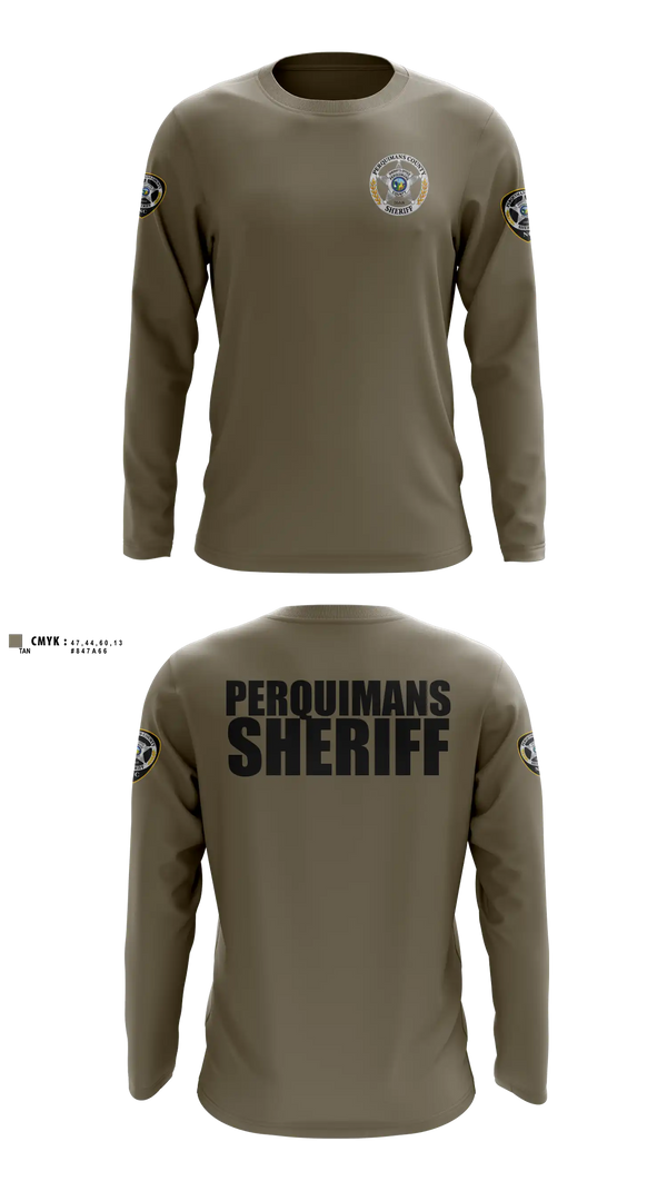 Long Sleeve Performance Shirt, Perquimans County Sheriff's Office, Police, Teamtime, Team time, sublimation, custom sports apparel, team uniforms, spirit wear, spiritwear, sports uniforms, custom shirts, team store, custom team store, fundraiser sports, apparel fundraiser