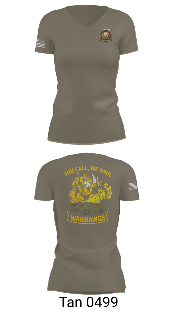 Womens Short Sleeve Vneck Shirt, 478th Trasportation Company, Army, Teamtime, Team time, sublimation, custom sports apparel, team uniforms, spirit wear, spiritwear, sports uniforms, custom shirts, team store, custom team store, fundraiser sports, apparel fundraiser