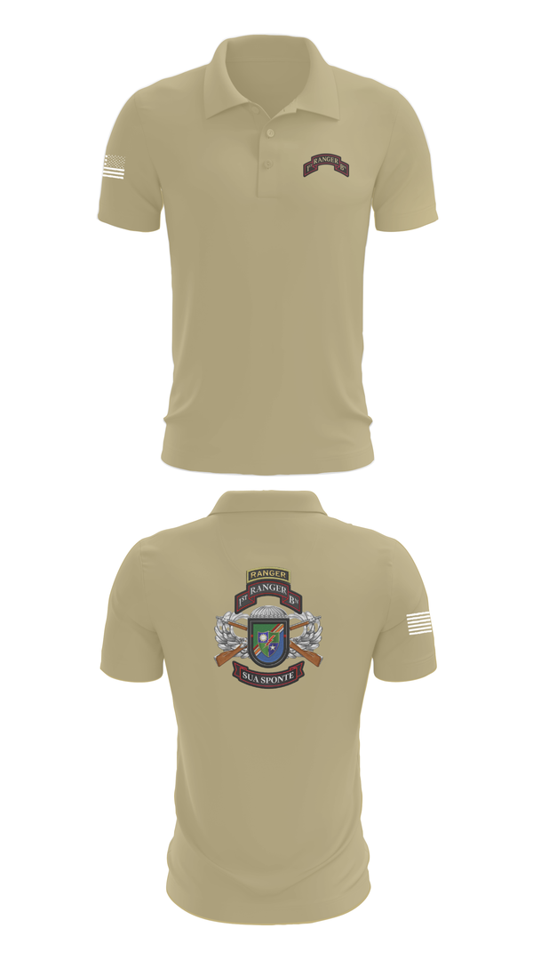 Short Sleeve Performance Polo, 1/75 Ranger Battalion, Army, Teamtime, Team time, sublimation, custom sports apparel, team uniforms, spirit wear, spiritwear, sports uniforms, custom shirts, team store, custom team store, fundraiser sports, apparel fundraiser