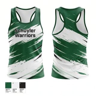 Mens Track Singlet, Schuyler Warriors, Track & Field, Teamtime, Team time, sublimation, custom sports apparel, team uniforms, spirit wear, spiritwear, sports uniforms, custom shirts, team store, custom team store, fundraiser sports, apparel fundraiser