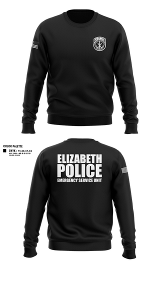 Crew Neck Sweatshirt, Emergency Service Unit, Police, Teamtime, Team time, sublimation, custom sports apparel, team uniforms, spirit wear, spiritwear, sports uniforms, custom shirts, team store, custom team store, fundraiser sports, apparel fundraiser