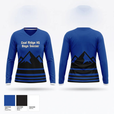 Coal Ridge HS Boys Soccer Women's Long Sleeve V-neck Shirt - 1