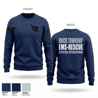 Crew Neck Sweatshirt, BRICK TOWNSHIP EMS-RESCUE SPECIAL OPERATIONS, EMS/EMT, Teamtime, Team time, sublimation, custom sports apparel, team uniforms, spirit wear, spiritwear, sports uniforms, custom shirts, team store, custom team store, fundraiser sports, apparel fundraiser