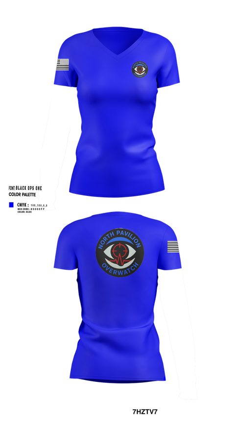 Womens Short Sleeve Vneck Shirt, North Pavilion Overwatch, , Teamtime, Team time, sublimation, custom sports apparel, team uniforms, spirit wear, spiritwear, sports uniforms, custom shirts, team store, custom team store, fundraiser sports, apparel fundraiser
