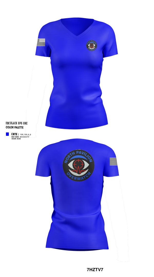 Womens Short Sleeve Vneck Shirt, North Pavilion Overwatch, , Teamtime, Team time, sublimation, custom sports apparel, team uniforms, spirit wear, spiritwear, sports uniforms, custom shirts, team store, custom team store, fundraiser sports, apparel fundraiser