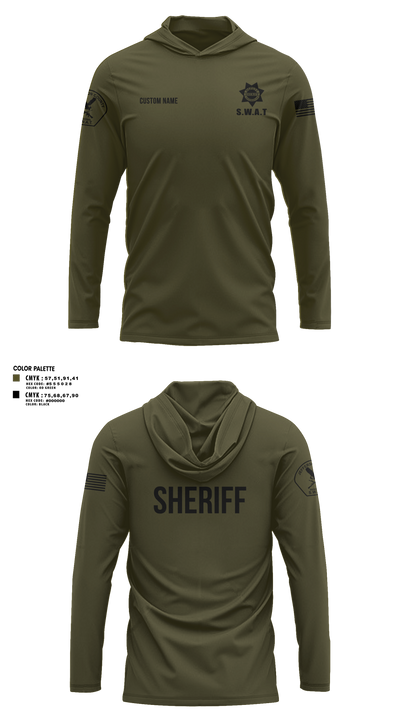 Jefferson County Regional SWAT 87316288 Long Sleeve Performance Shirt with hood - 57