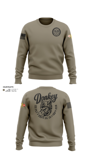 Crew Neck Sweatshirt, 206th Sig Co., Army, Teamtime, Team time, sublimation, custom sports apparel, team uniforms, spirit wear, spiritwear, sports uniforms, custom shirts, team store, custom team store, fundraiser sports, apparel fundraiser