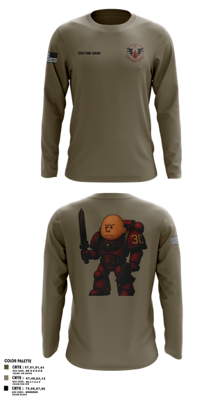 Long Sleeve Performance Shirt, CCo, 1-508PIR (OG), Army, Teamtime, Team time, sublimation, custom sports apparel, team uniforms, spirit wear, spiritwear, sports uniforms, custom shirts, team store, custom team store, fundraiser sports, apparel fundraiser