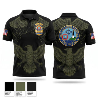 Short Sleeve Performance Polo, NAS Pensacola Police / Security Forces, Navy, Teamtime, Team time, sublimation, custom sports apparel, team uniforms, spirit wear, spiritwear, sports uniforms, custom shirts, team store, custom team store, fundraiser sports, apparel fundraiser