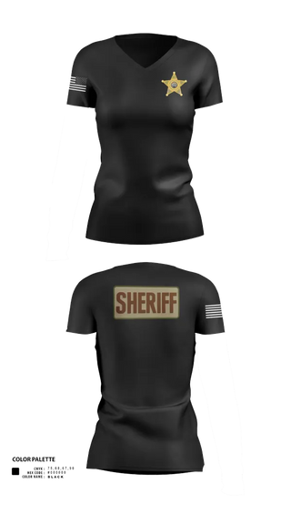 Womens Short Sleeve Vneck Shirt, Sheriff Emergency Response Team, Police, Teamtime, Team time, sublimation, custom sports apparel, team uniforms, spirit wear, spiritwear, sports uniforms, custom shirts, team store, custom team store, fundraiser sports, apparel fundraiser