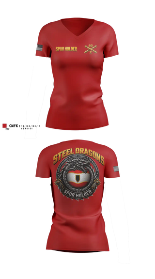 Womens Short Sleeve Vneck Shirt, 2-82 FAR, 1CD DIVARTY, SPUR, Army, Teamtime, Team time, sublimation, custom sports apparel, team uniforms, spirit wear, spiritwear, sports uniforms, custom shirts, team store, custom team store, fundraiser sports, apparel fundraiser