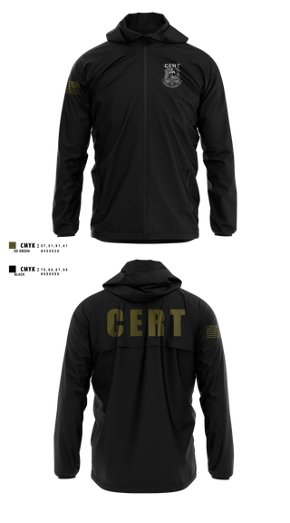 Windbreaker, Chester County Prison Emergency Response Team CERT, Police, Teamtime, Team time, sublimation, custom sports apparel, team uniforms, spirit wear, spiritwear, sports uniforms, custom shirts, team store, custom team store, fundraiser sports, apparel fundraiser