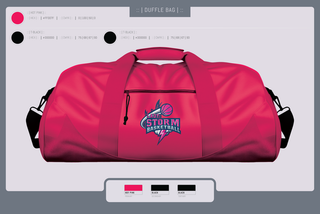 Duffle Bag, Lady Storm, Women's Basketball, Teamtime, Team time, sublimation, custom sports apparel, team uniforms, spirit wear, spiritwear, sports uniforms, custom shirts, team store, custom team store, fundraiser sports, apparel fundraiser